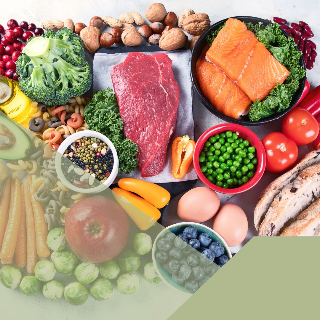 spread of healthy foods