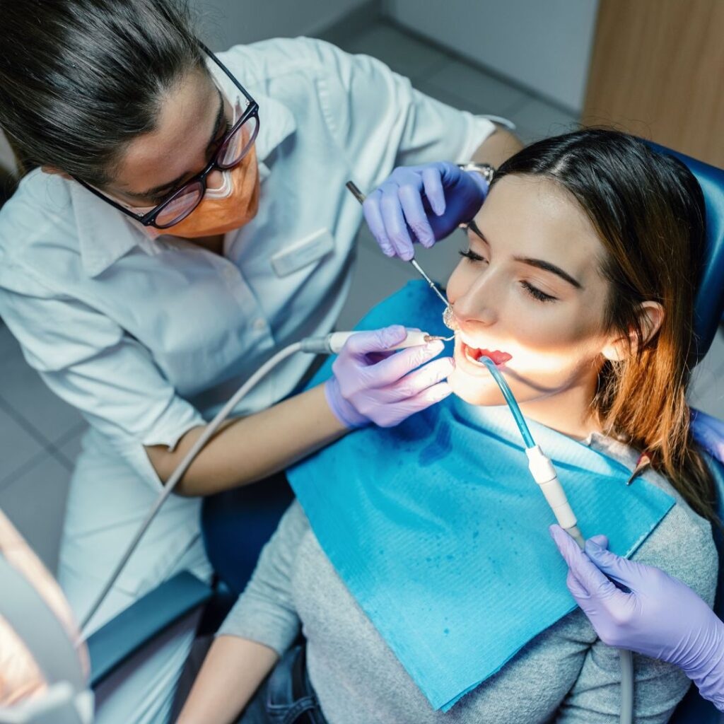 woman at dentist