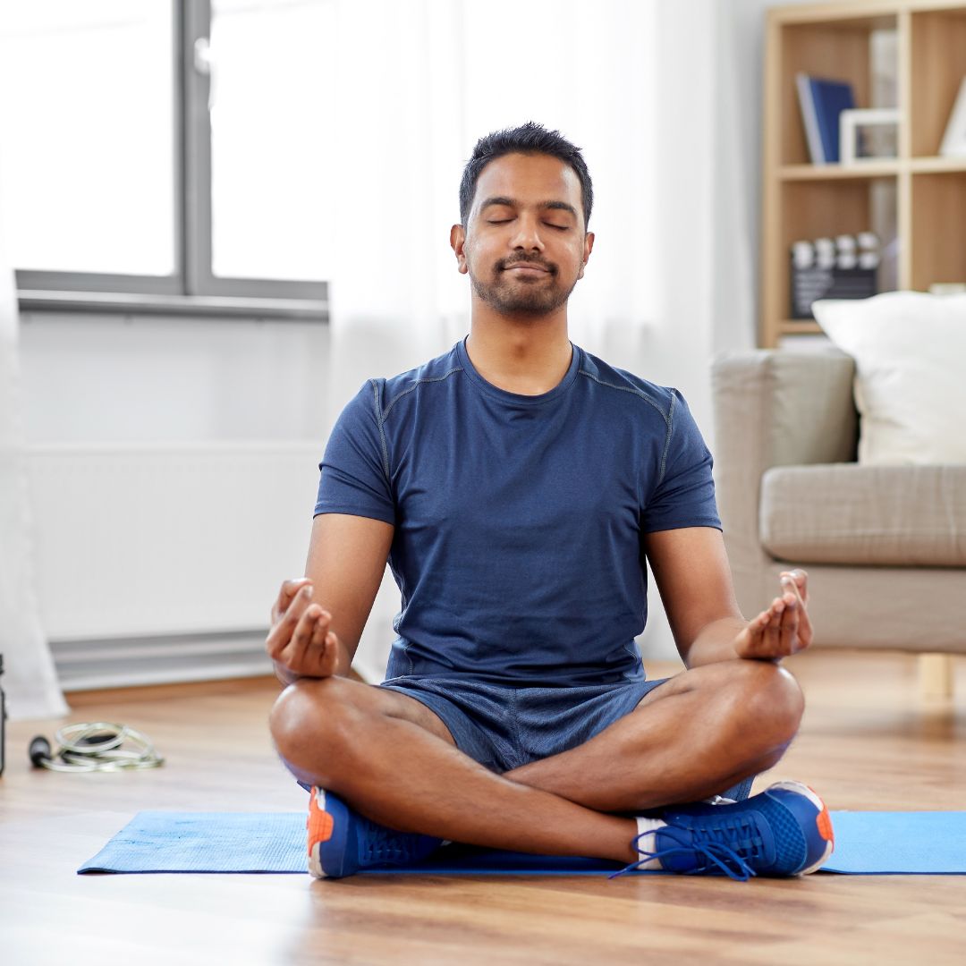 man meditating