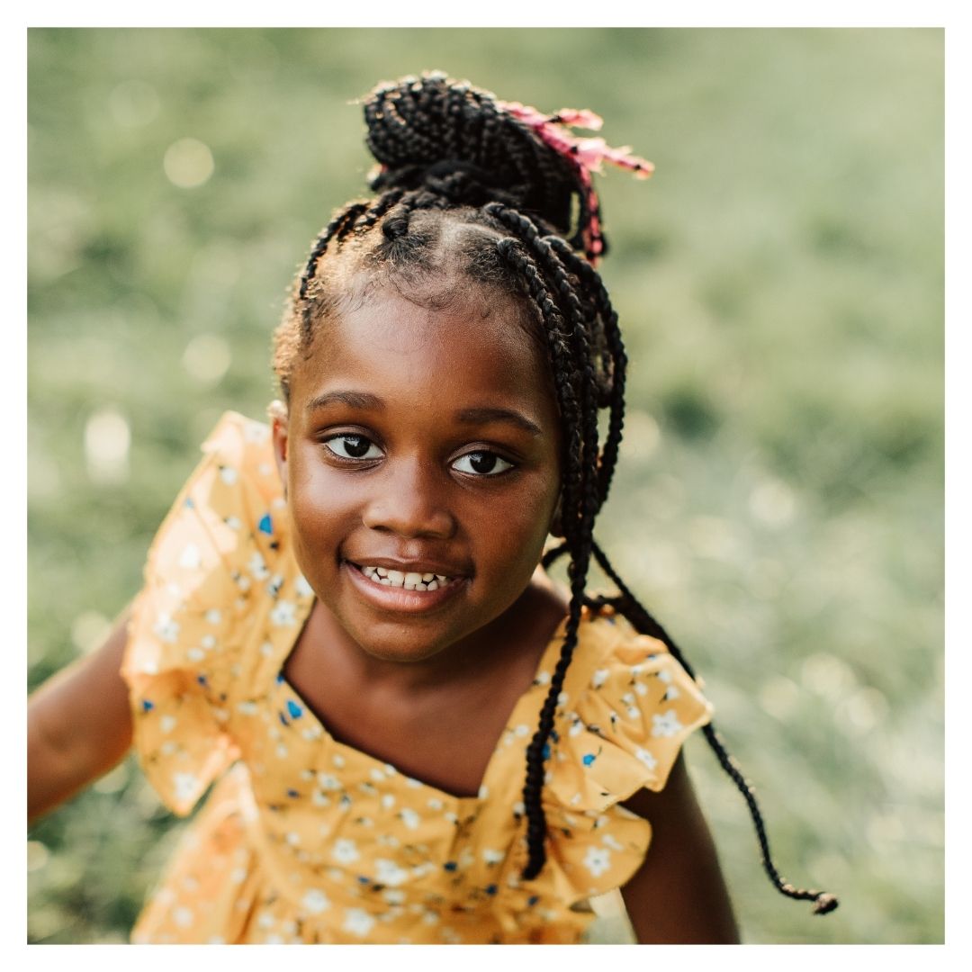 little girl smiling